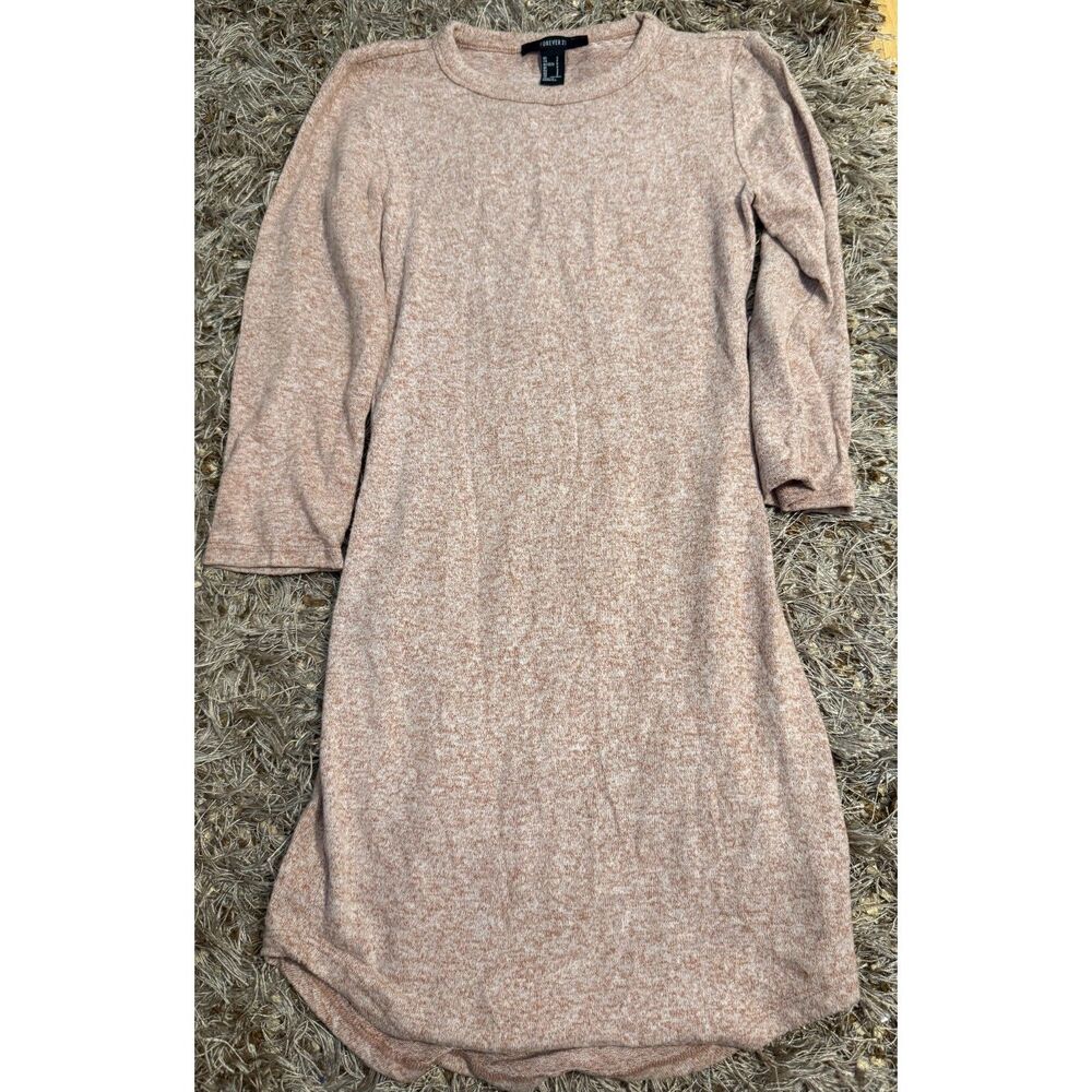 Forever 21 Pink Long Sleeve T Shirt Dress Size S